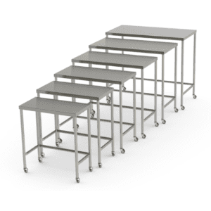 Instrument Table with undershelf, 2" Casters
