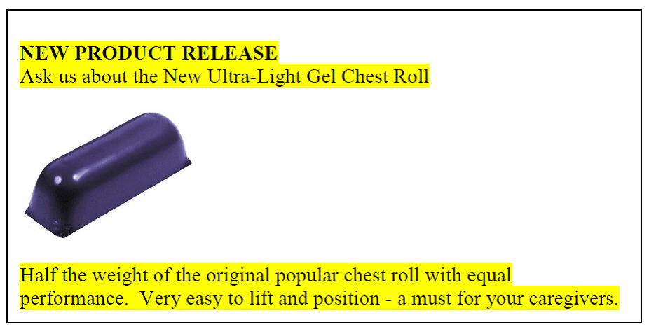A picture of the back of a chest roll.