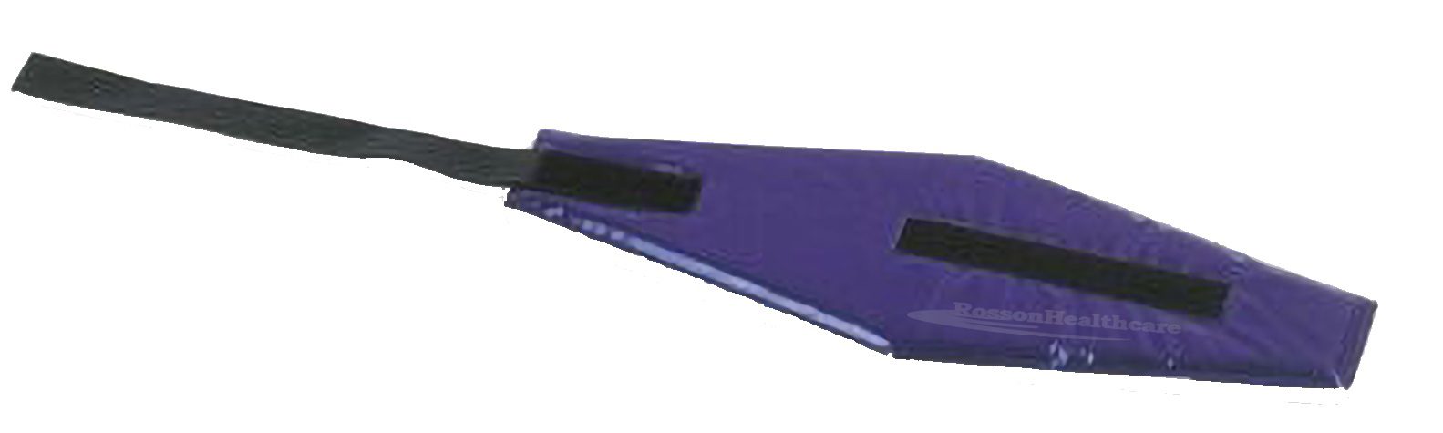 A purple airplane with black trim on the side.