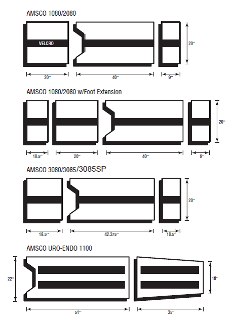 A series of four different types of door seals.