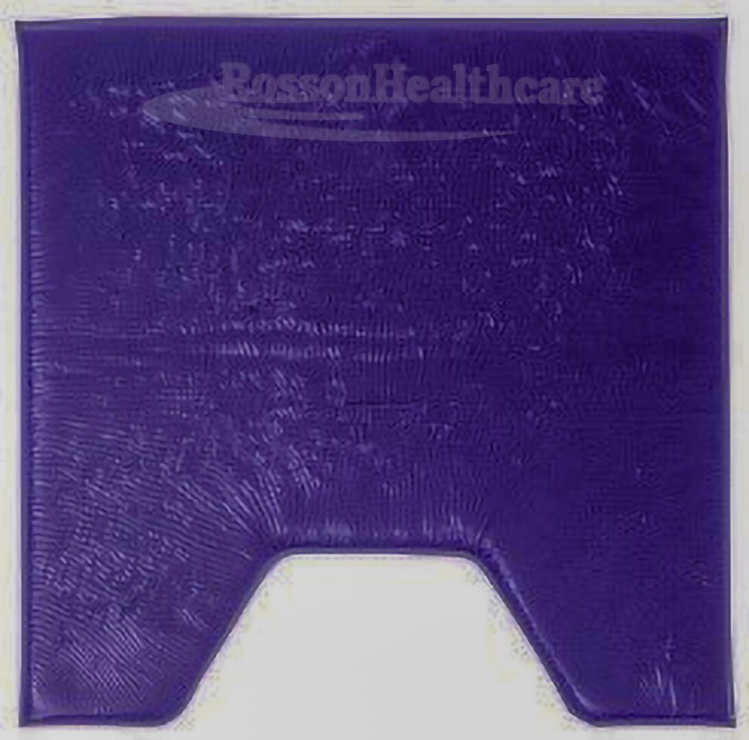 A purple plastic sheet with the words " roma health care ".